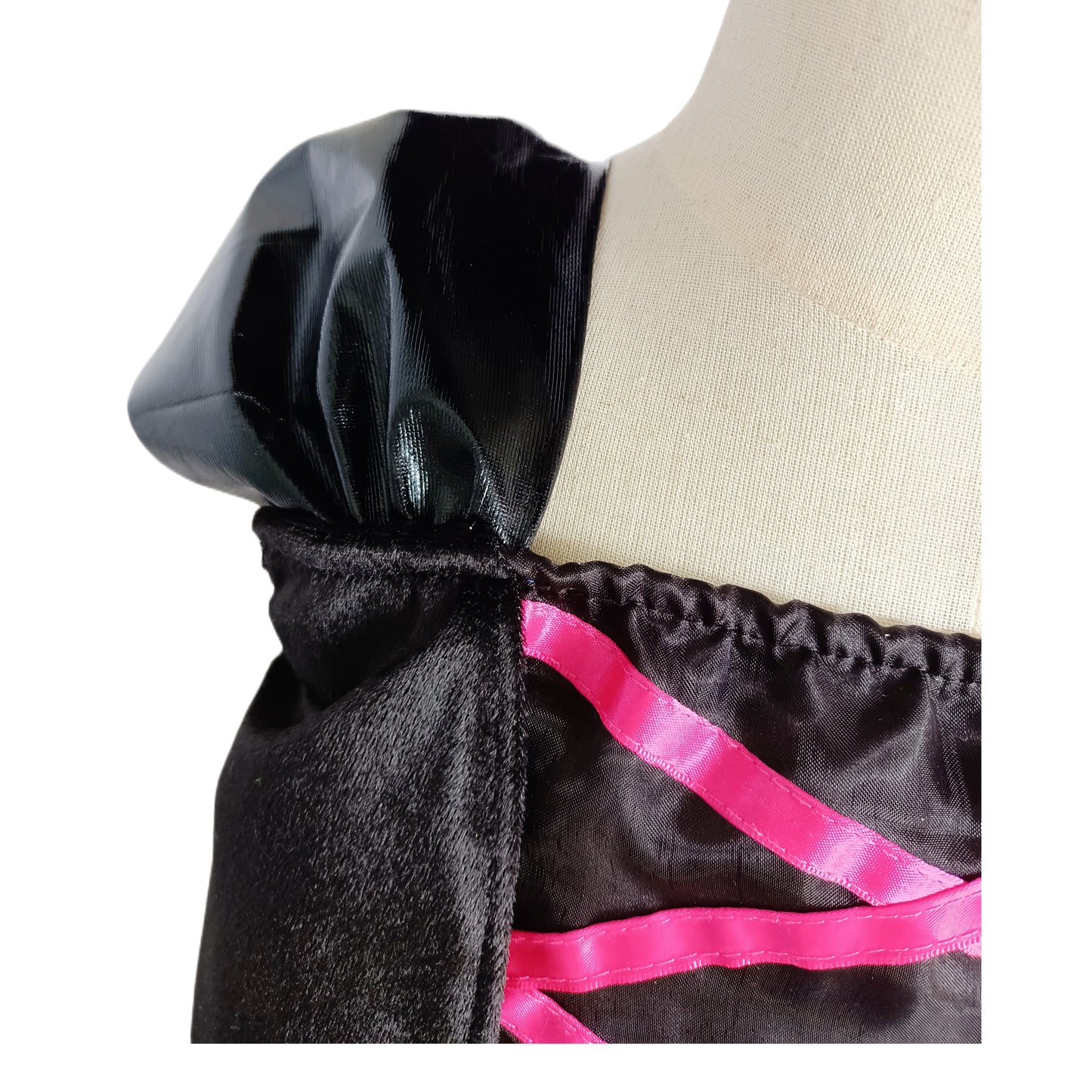 Déguisement Enchanteur d'Halloween : Sorcière Noir et Rose avec Chapeau pour Enfant