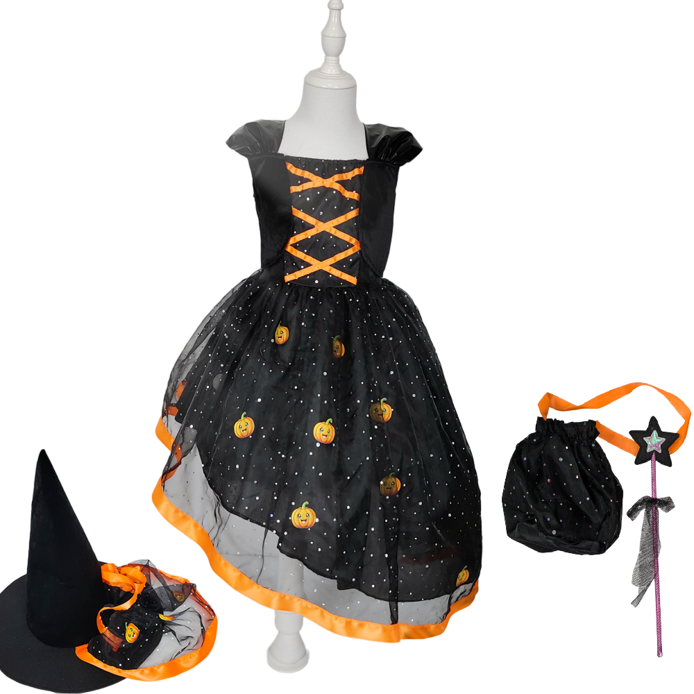 Costume d'Halloween Citrouille pour Fille Lilihope