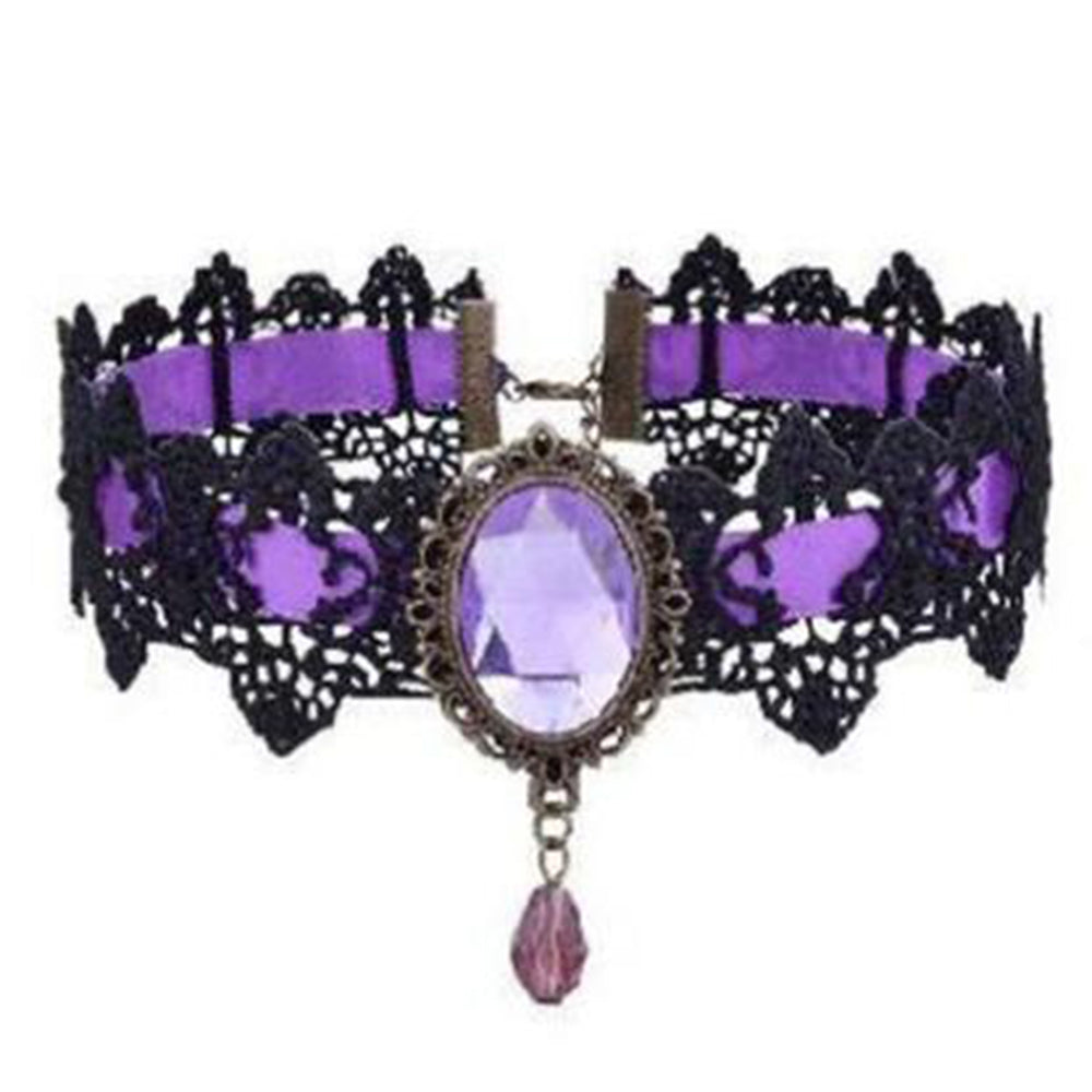 Déguisement Halloween fille – Sorcière Vampire Violet & Noir avec Sac et Ceinture Chat Noir (3 à 8 ans)