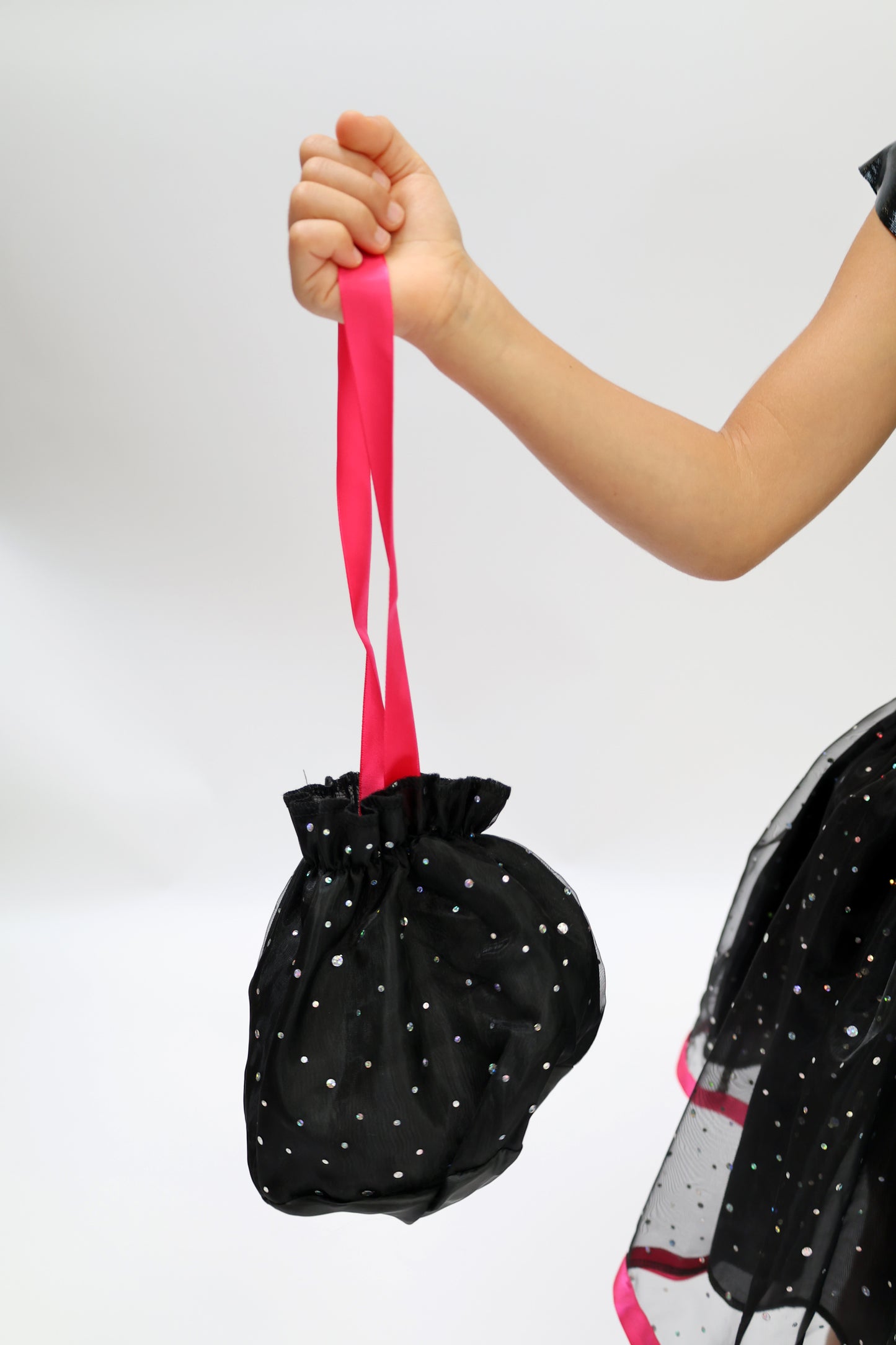 Déguisement Enchanteur d'Halloween : Sorcière Noir et Rose avec Chapeau pour Enfant