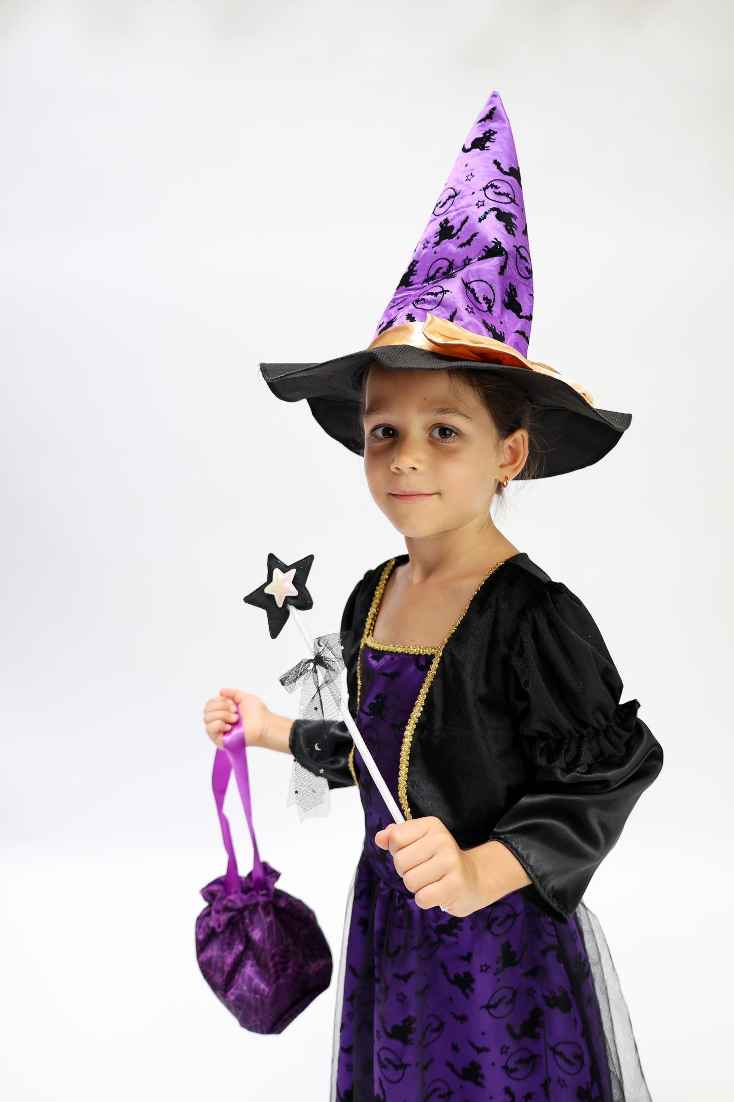Costume d'Halloween: Chats Ludiques et Chauve-Souris pour Fille