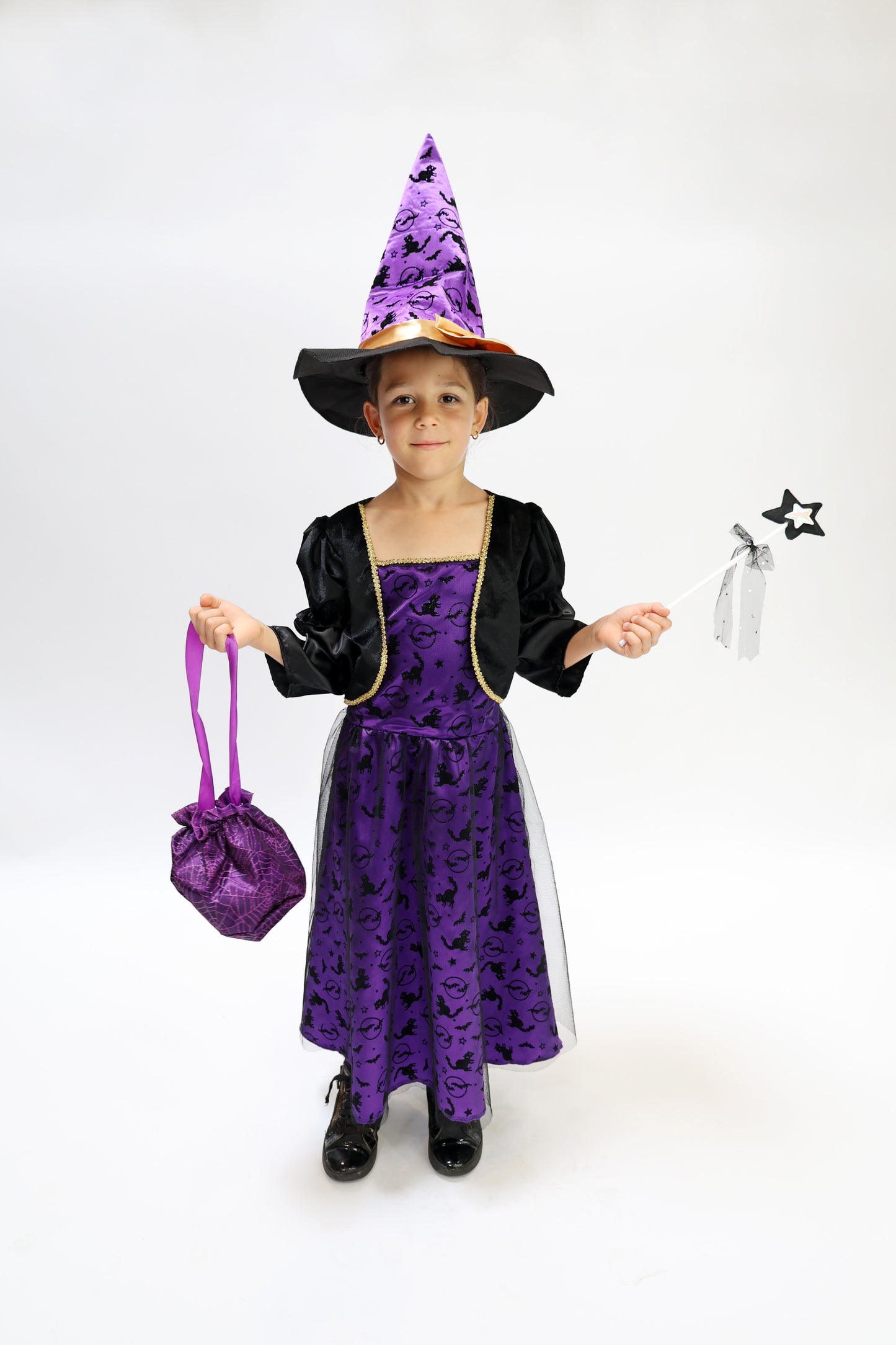 Costume d'Halloween: Chats Ludiques et Chauve-Souris pour Fille