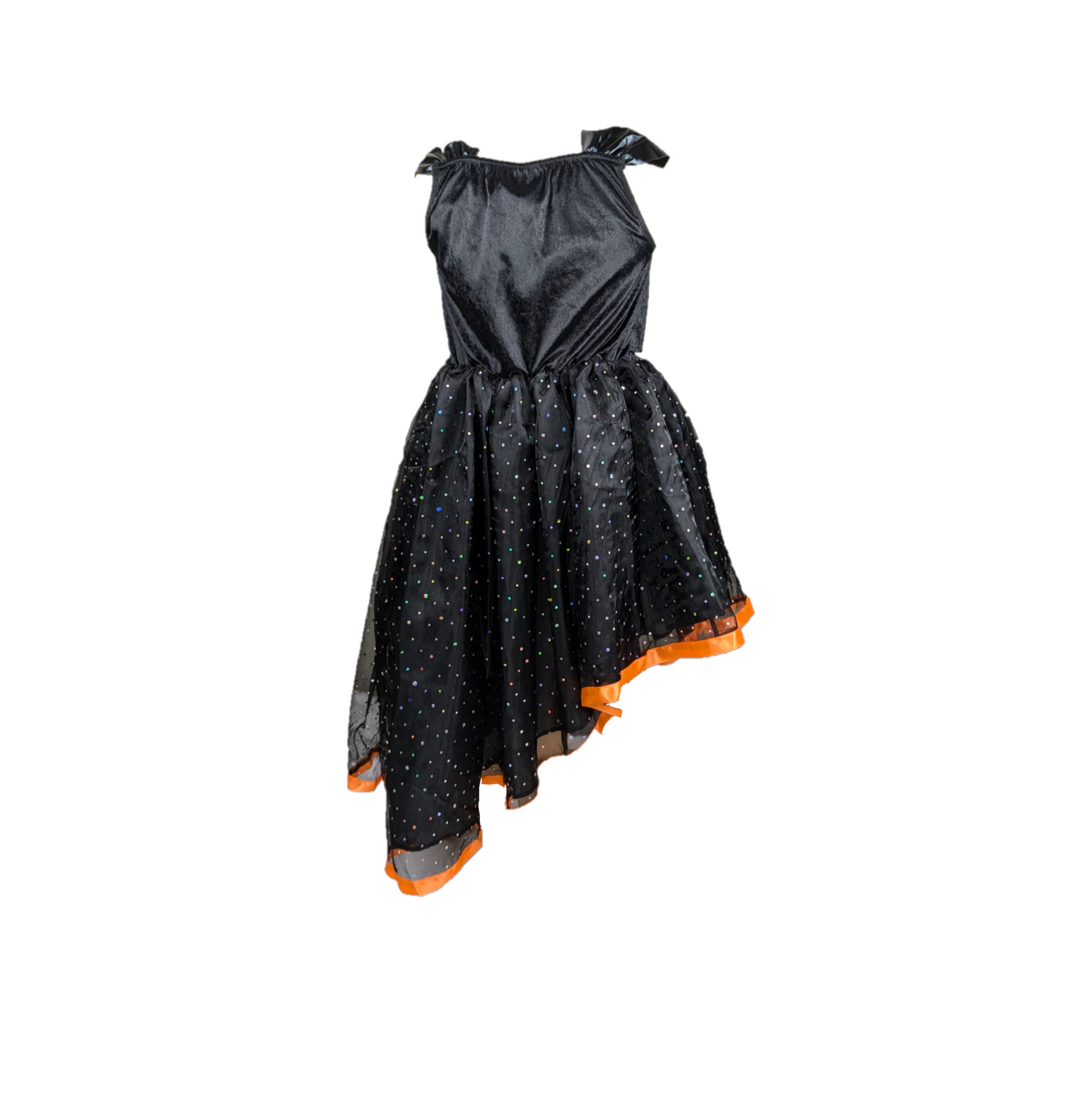 Déguisement Sorcière Fille Noir et Orange – Costume Halloween Enfant