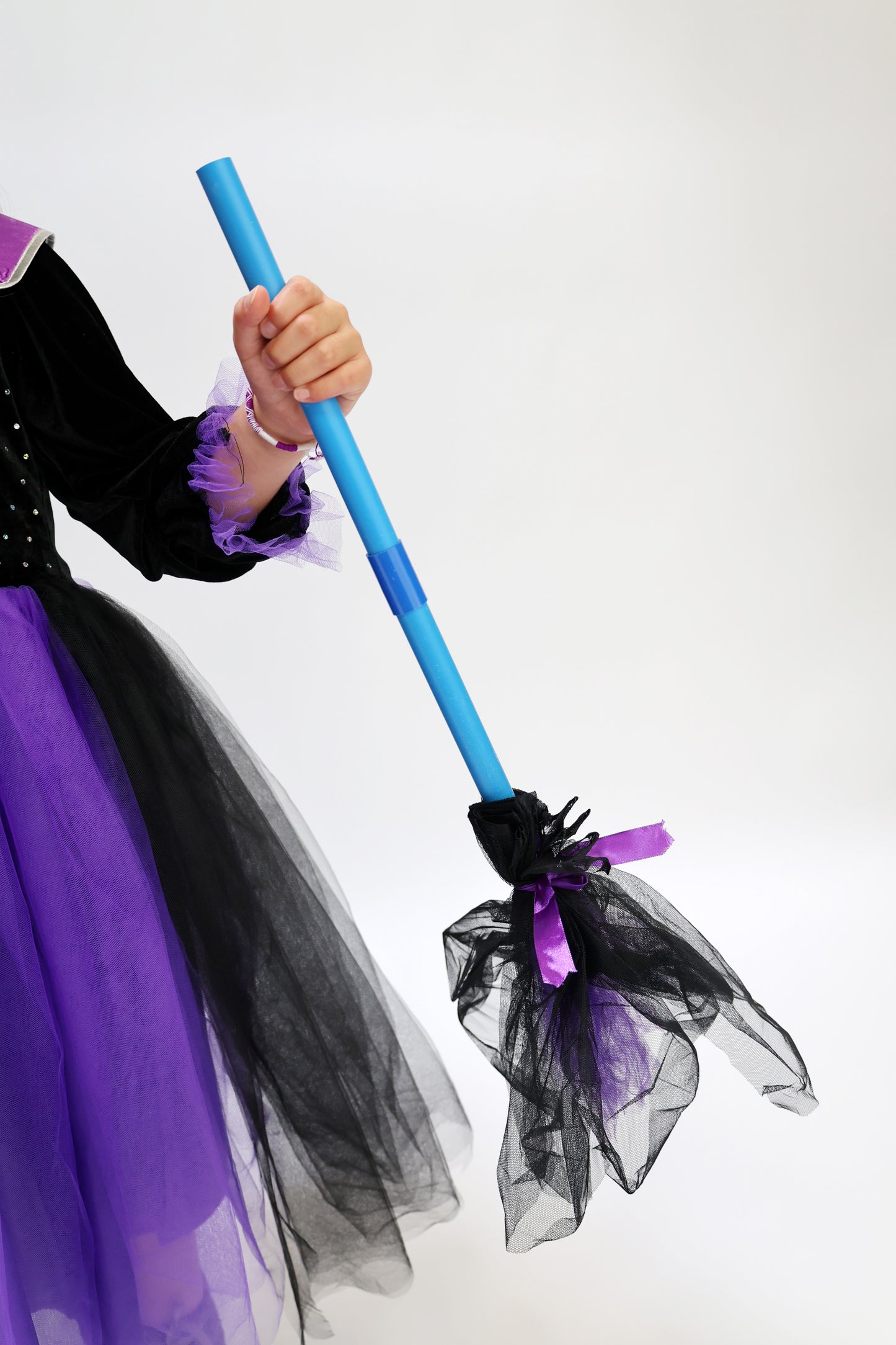 Déguisement d'Halloween: Sorcière Noir et Violet avec Chapeau Enfant