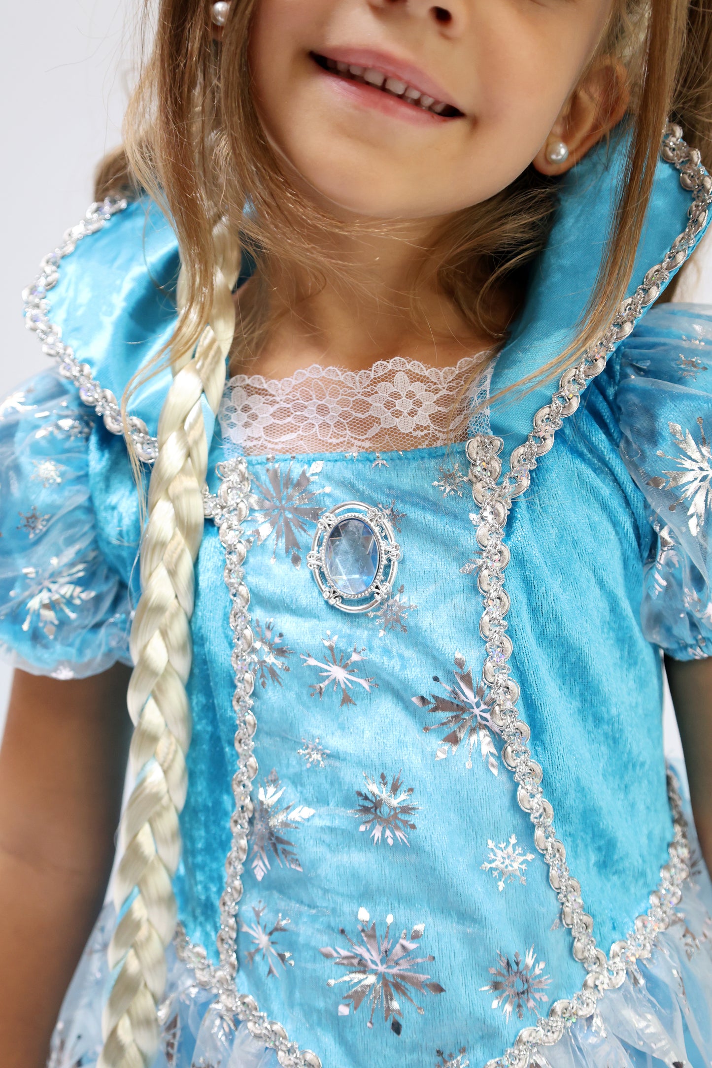Robe de princesse bleue pour fille Reine des Neiges