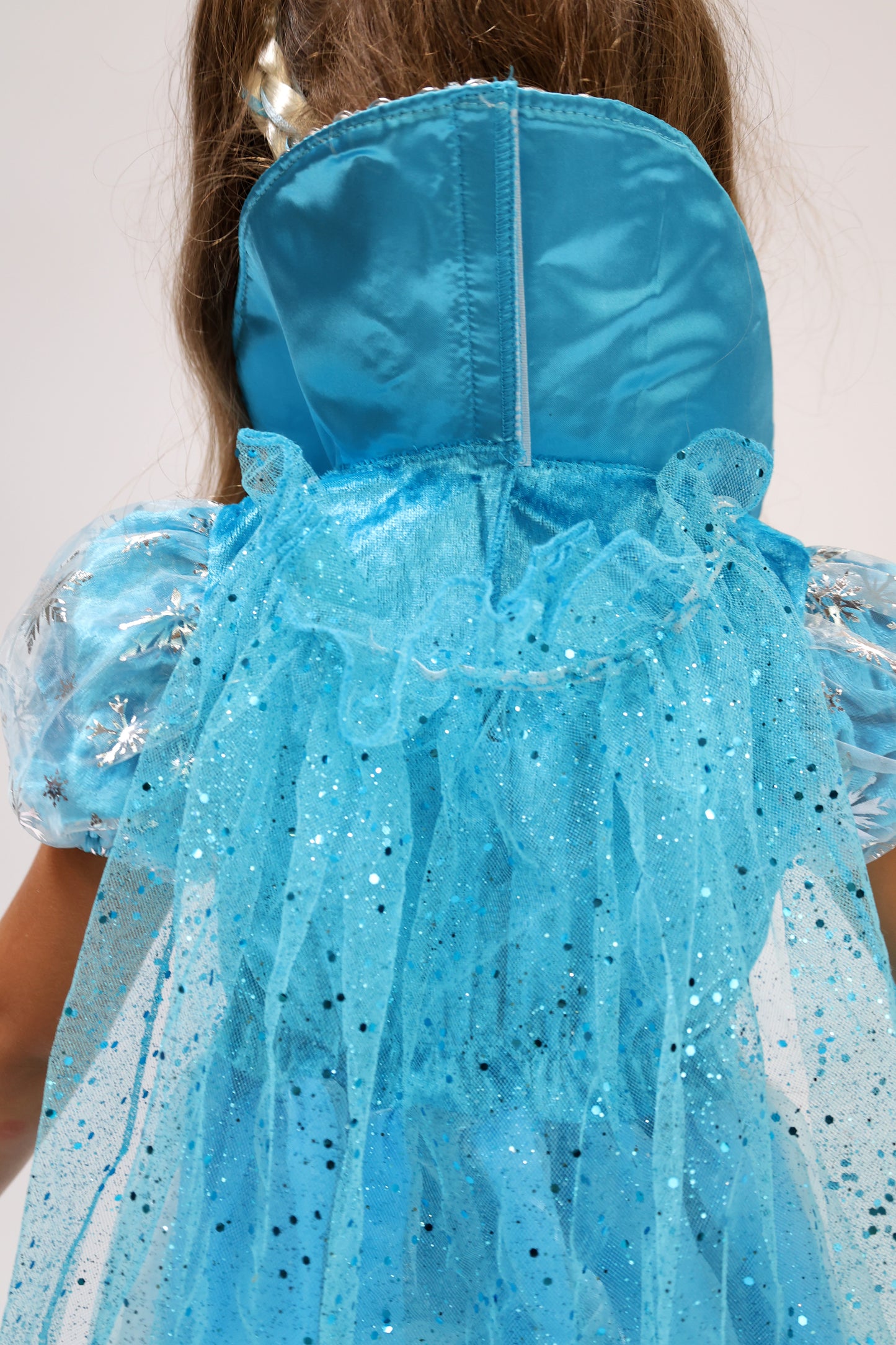 Robe de princesse bleue pour fille Reine des Neiges