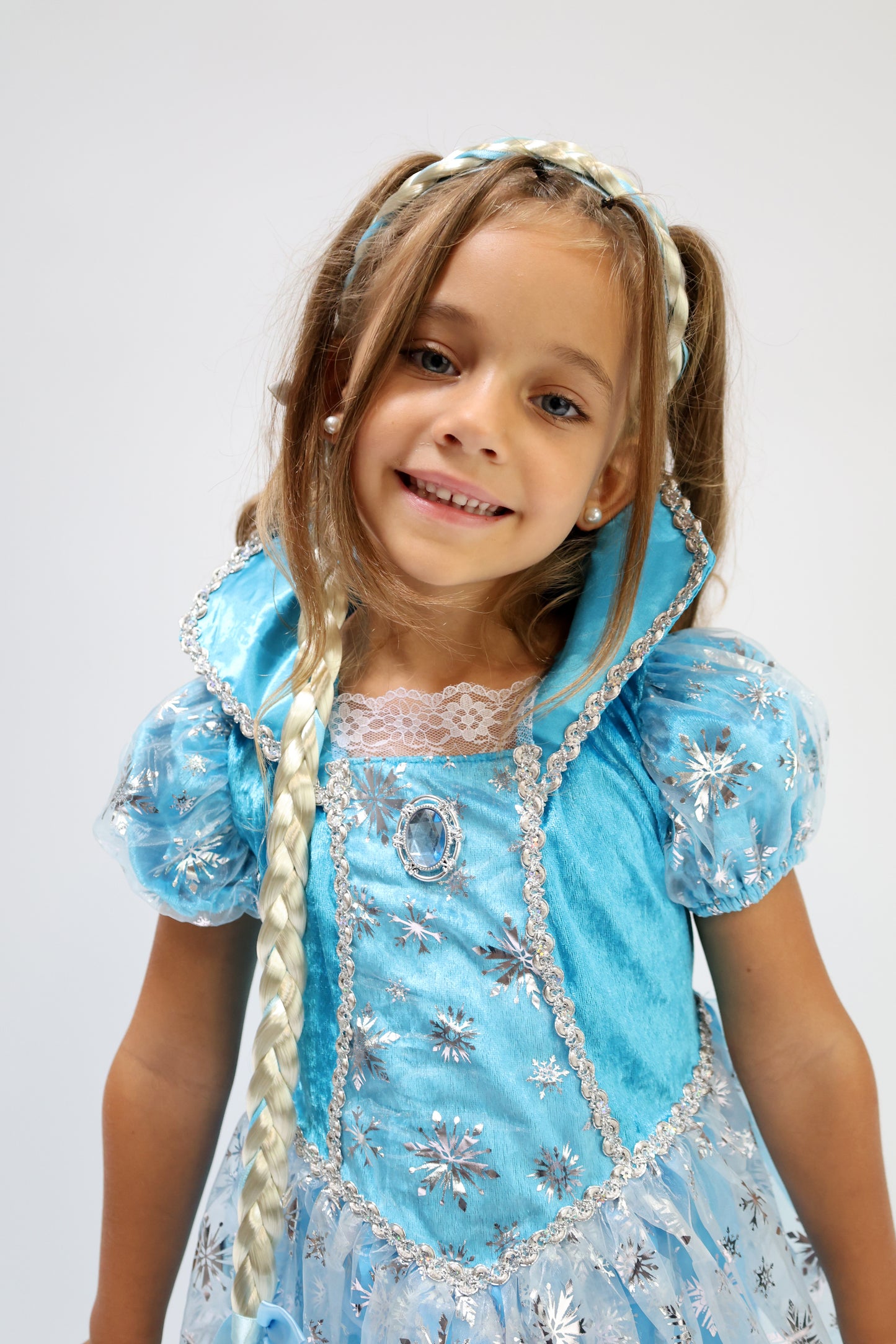 Robe de princesse bleue pour fille Reine des Neiges