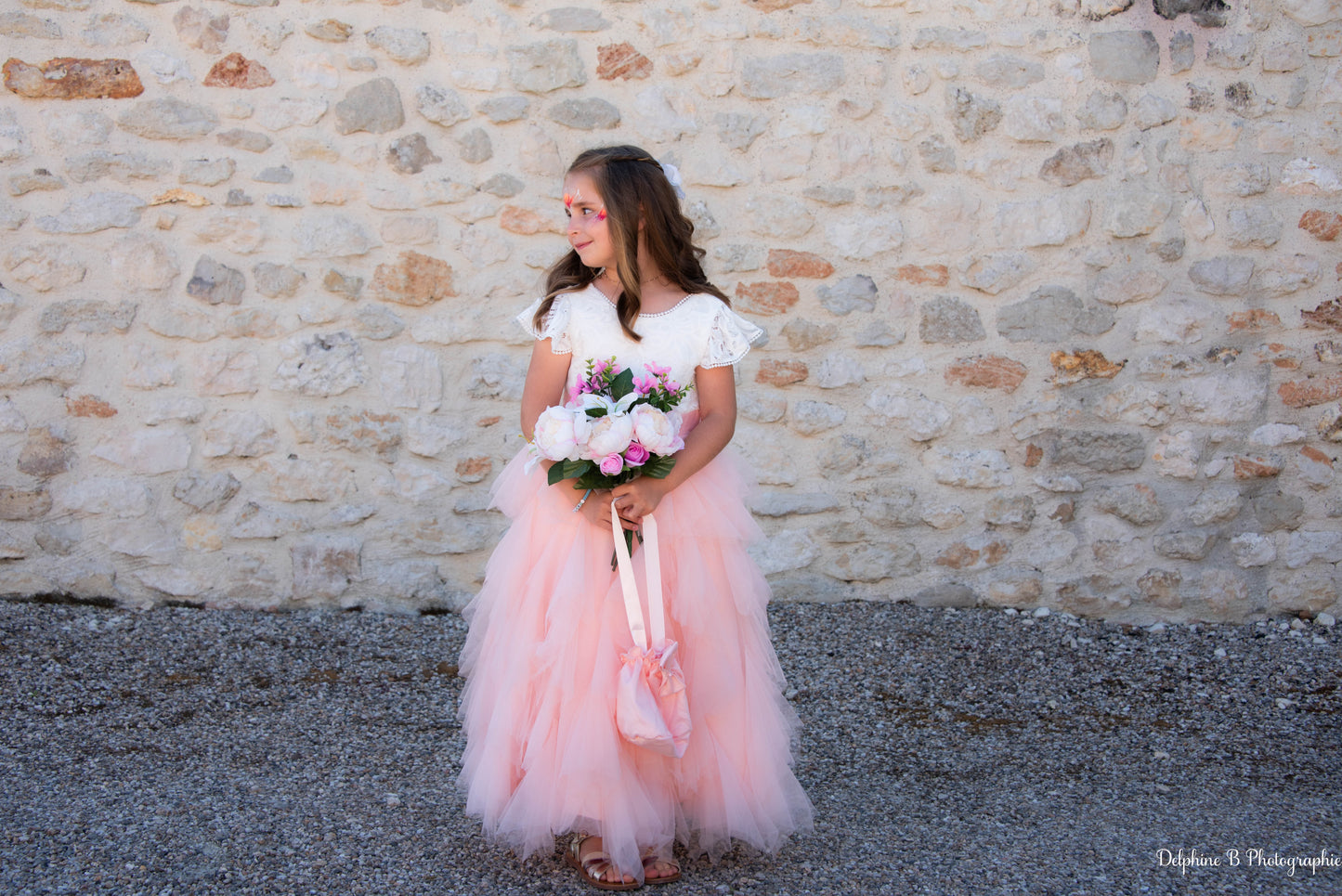 Robe de cérémonie Blanche avec sac assorti