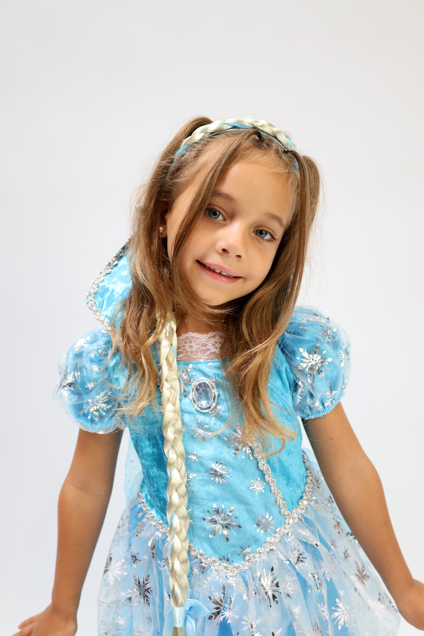 Robe de princesse bleue pour fille Reine des Neiges