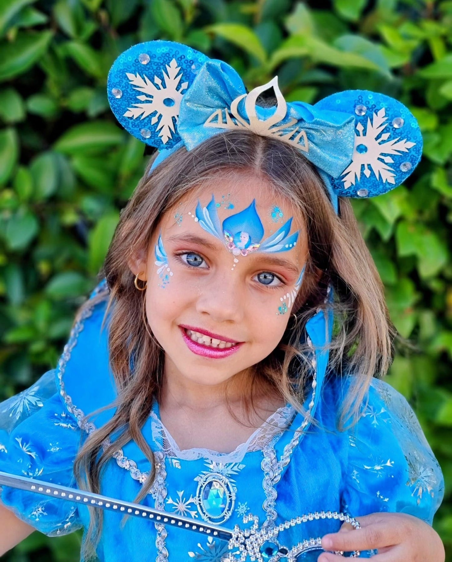 Robe de princesse bleue pour fille – Déguisement Reine des Neiges – Tailles 4 à 11 ans – Lilihope