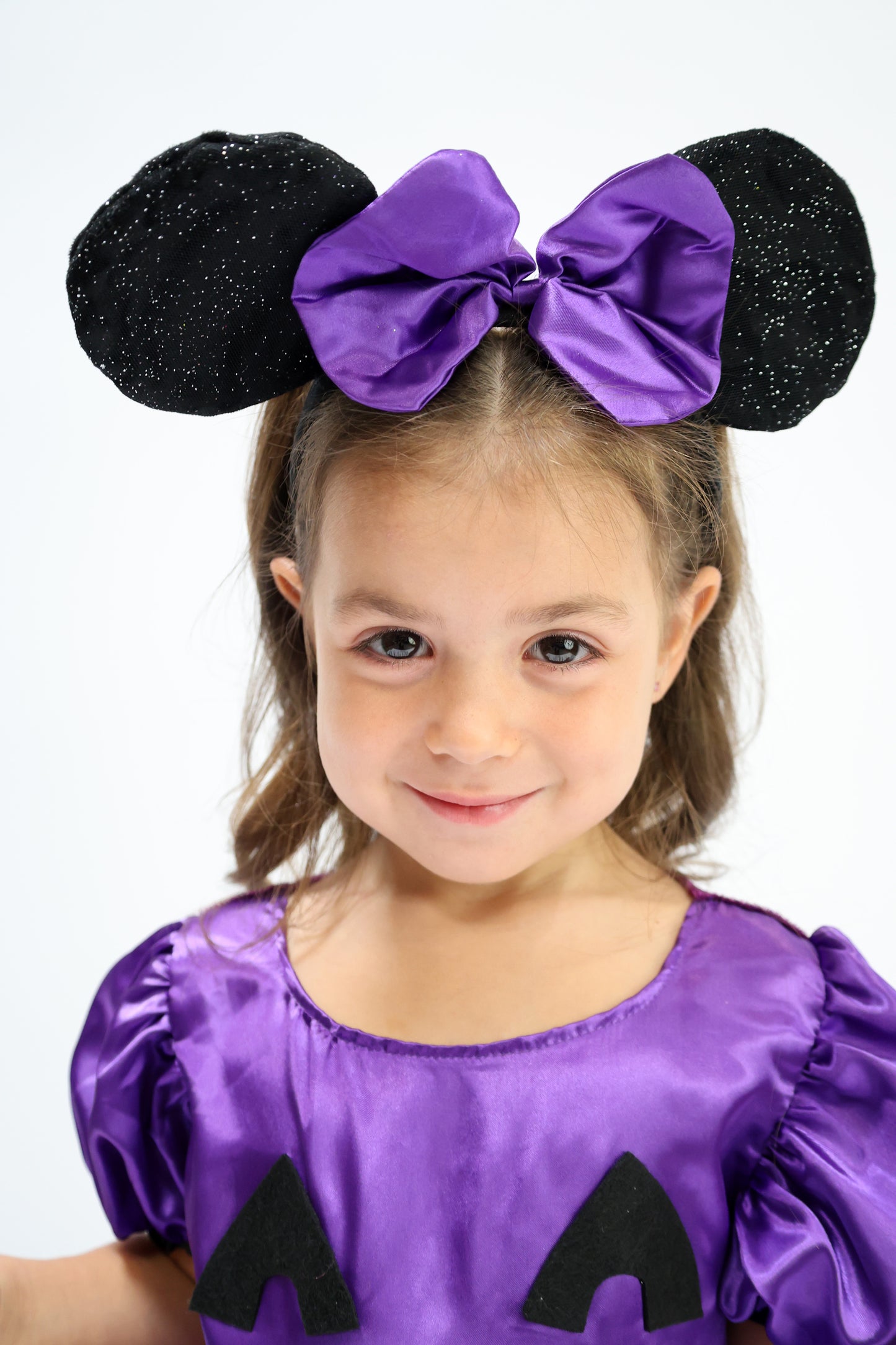 Déguisement d'Halloween : Sorcière Citrouille violet avec Serre-tête Minnie