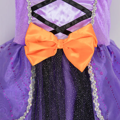 Déguisement d'Halloween : Sorcière Parme avec Chapeau Minnie Enfant
