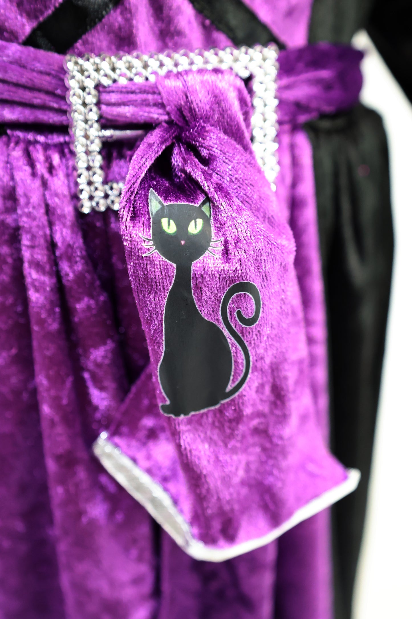 Déguisement d'Halloween : Sorcière Noir et Violet  Enfant