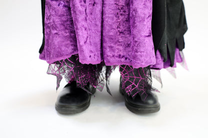 Déguisement d'Halloween : Sorcière Noir et Violet  Enfant