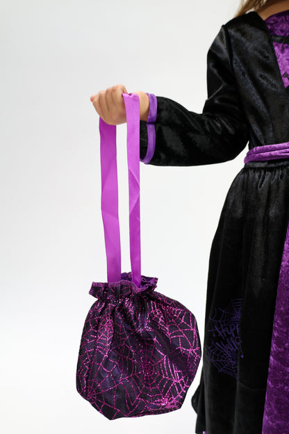 Déguisement d'Halloween : Sorcière Noir et Violet  Enfant