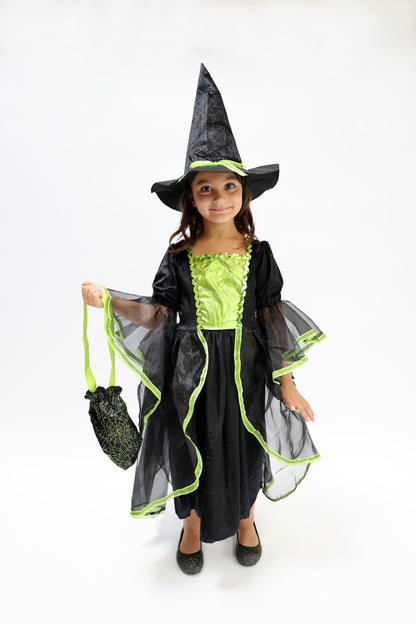 costume Halloween vert fille