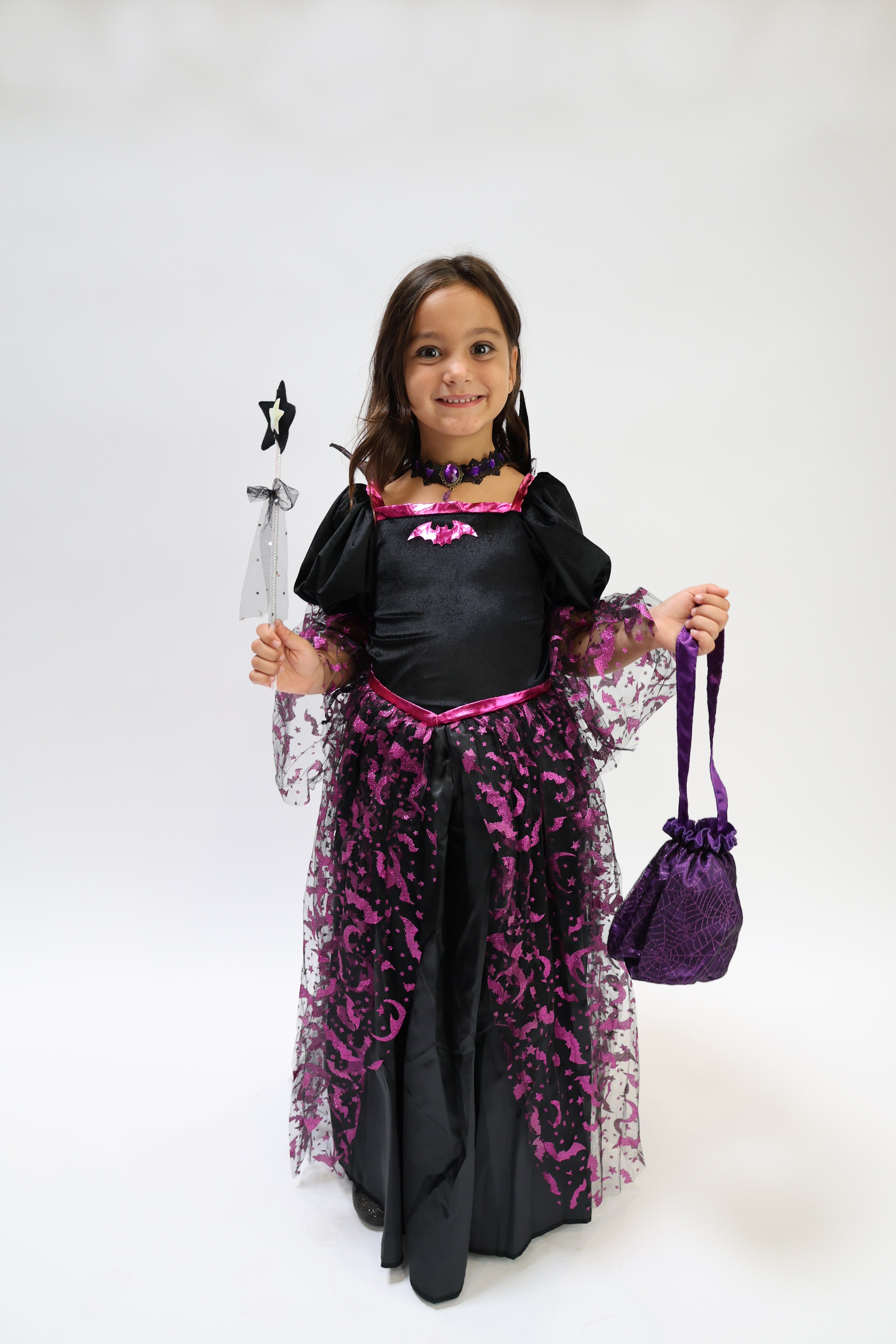 Déguisement Vampire Robe Halloween avec Accessoires