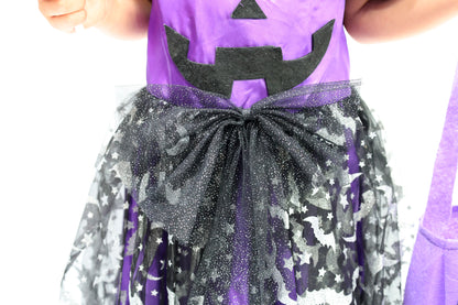 Déguisement d'Halloween : Sorcière Citrouille violet avec Serre-tête Minnie