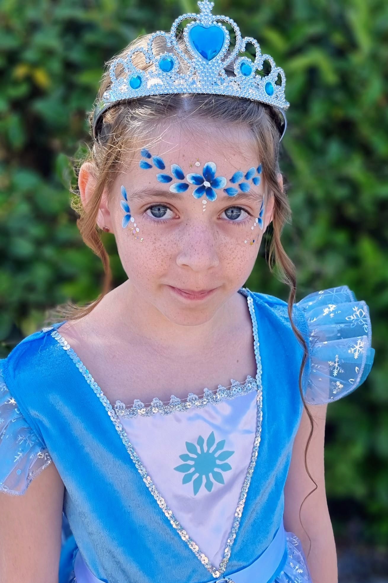 Robe Princesse Bleue avec Cape Détachable